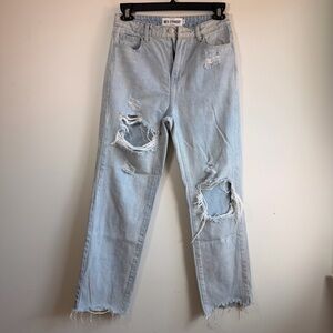 Refuge Light Blue 90’s Straight Distressed Straight Leg Jeans sz 5